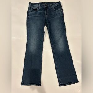 Silver Jeans Elyse Slim Boot Women’s 34x31 Dark Wash Button Pockets